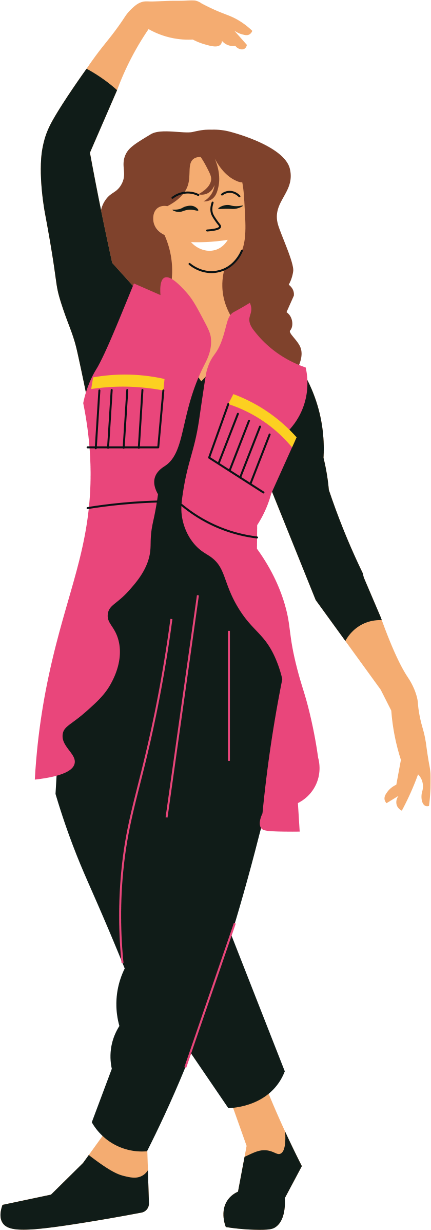 Illustrated Georgian dancer